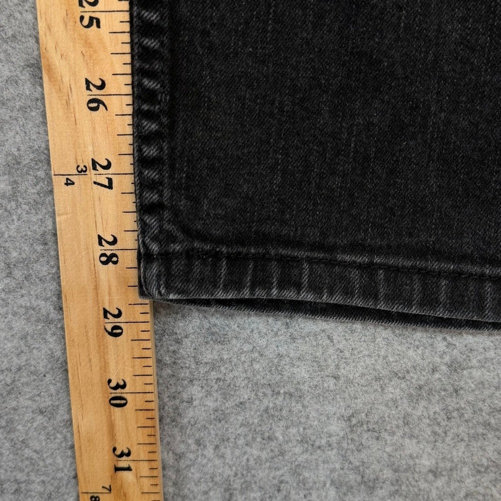 Levi's 505 Regular Fit Men's Black Jeans Size 34x28 Straight Leg Faded Denim - Picture 7 of 10
